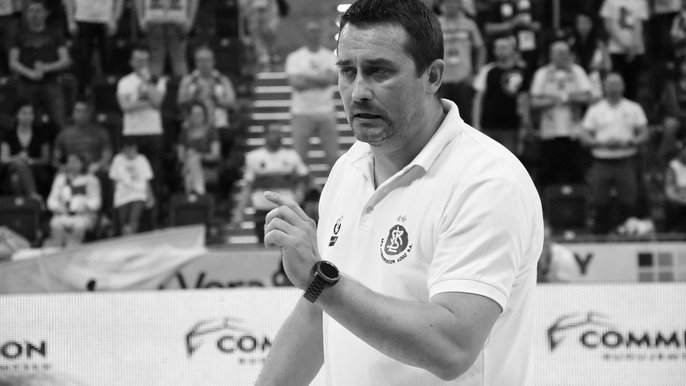 Michał Cichy, trener ŁKS Commercecon Łódź - fot. ŁKS